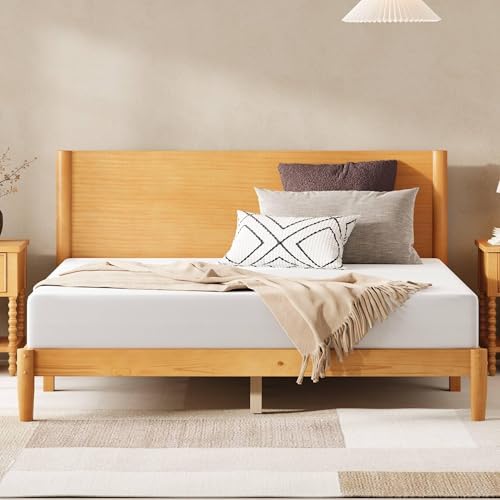 AMERLIFE Solid Wood Queen Bed Frame, Mid Century Bed by AMERLIFE