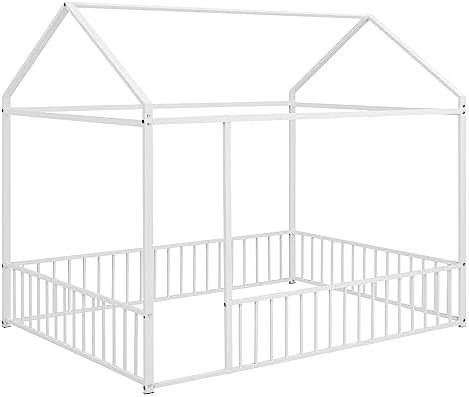 Flieks Full Size Metal Bed House Bed Frame - Image 6