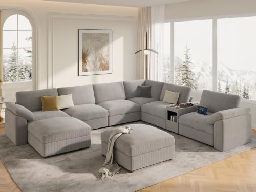 EASE MOOSE Sectional Modular Sofa, Oversized L Shape Sectional Couch by EASEMOOSE