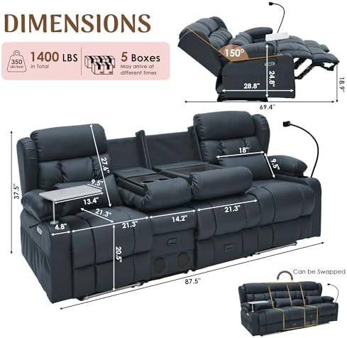 Redlife 3-Seater Power Recliner Sofa - Image 2