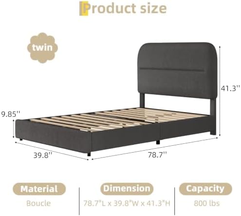 HOMBCK Twin Bed Frame - Image 2
