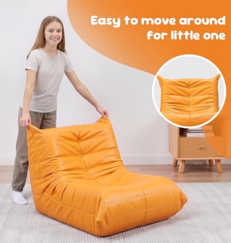 Hobestluk Bean Bag Chair Leather Togo Sofa - Image 6