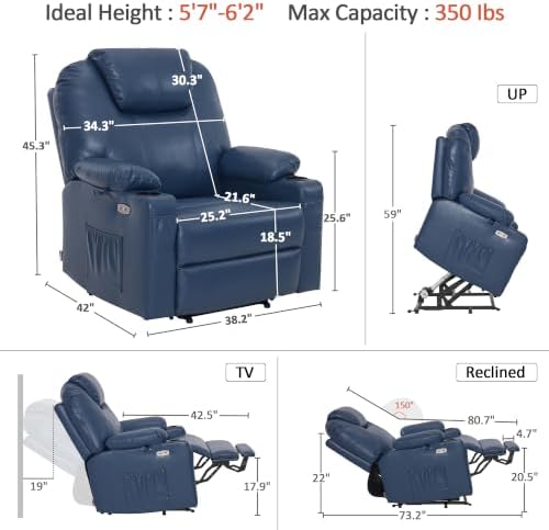 MCombo Oversized Power Lift Recliner Chair - Image 3