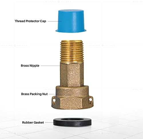 Midline Valve XND0034-OM Brass Water Meter Coupling Adapter Pipe Fitting; - Image 4