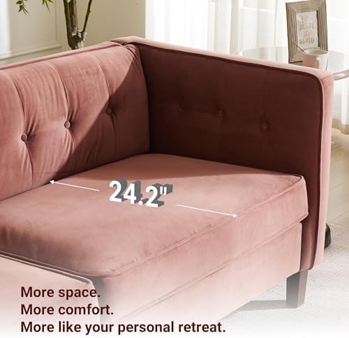 58" Velvet Sofa, 2-Seater Couch - Image 6