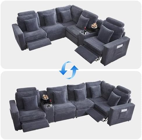 RARZOE Oversized Modular Sectional Sofa, 5-Seater L-Shaped - Image 6