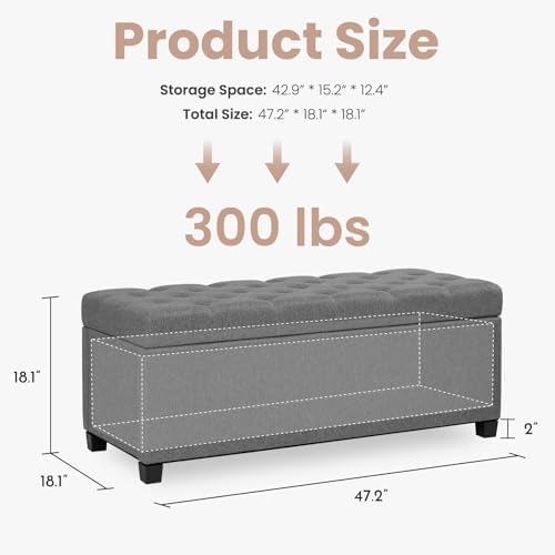 Living&Giving Storage Ottoman Bench - Image 2