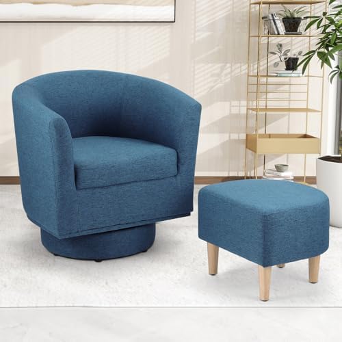 DAZONE Swivel Accent Chair Modern Barrels Chair - Image 3