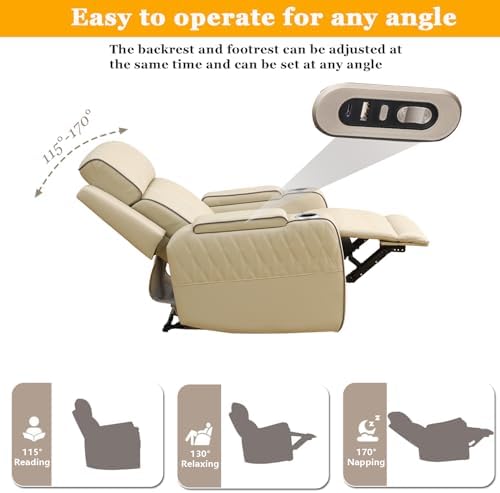 Power Recliner Chair Set, Leather Reclining Sectional Couches - Image 5