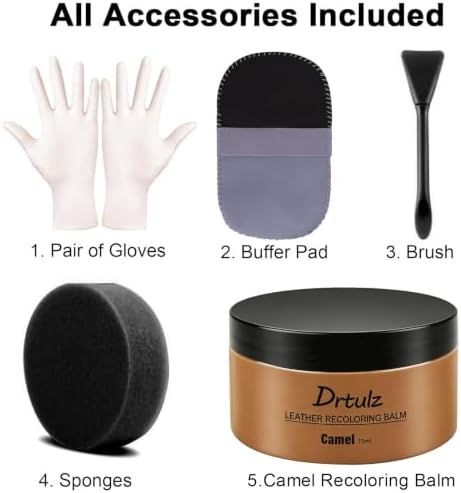Camel Leather Recoloring Balm, Leather Repair Kit - Image 6