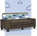 Serta Palisades 73" Track Arm Sofa, Easy Care Polyester, Soft Pillow Back by Serta
