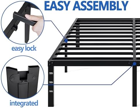 NEW JETO Metal Bed Frame, Full Size Bed Frame - Image 4