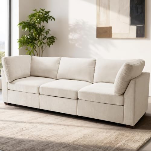 EDILLY 94 inches Oversized Modular Sectional Fabric Cloud Sofa Set, Extra Large - Image 3