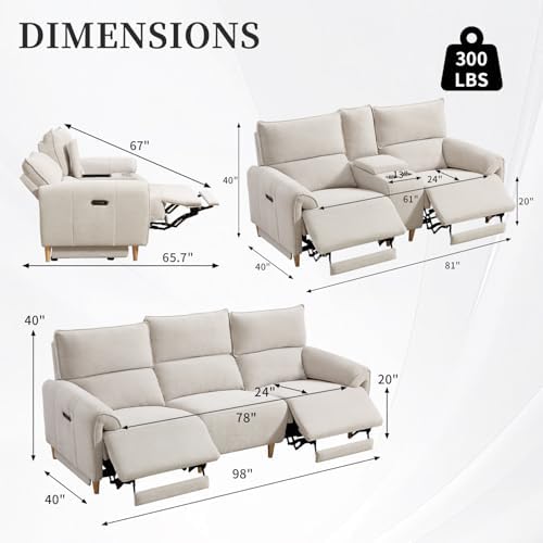 ANJ Power Recliner Sofa Cloud Couches - Image 2