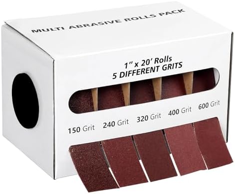 Emery Cloth Roll, 5 Grits 1'' x 19.7' Sand Paper Roll by HL-YMXQ