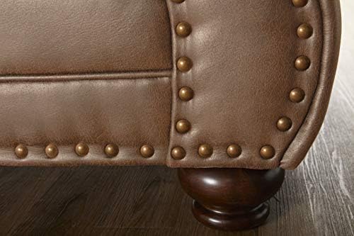Leinster Faux Leather Loveseat - Image 6