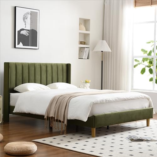 YUHUASHI Queen Bed Frame，Platform Bed by YUHUASHI