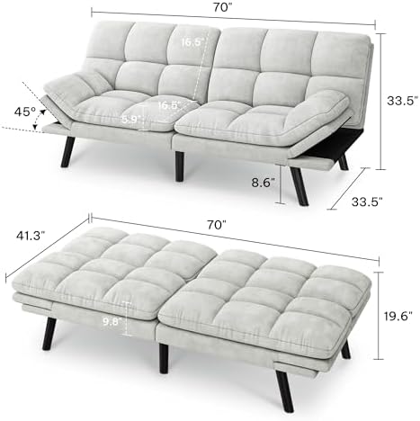 YITAHOME Convertible Futon Sofa Bed - Image 2