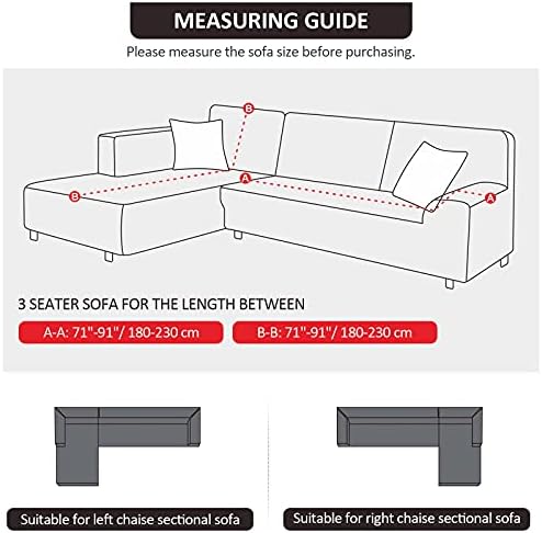 KinCam Sectional Couch Covers Stretch L Shape Sofa Covers - Image 6