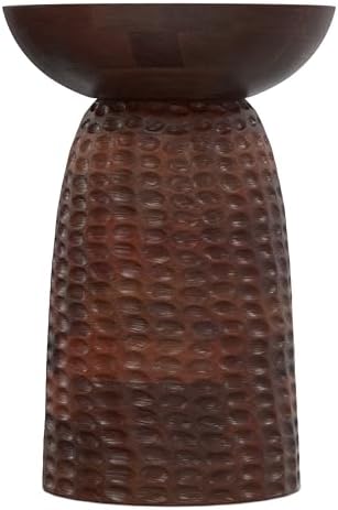 SIMPLIHOME Boyd 16" Wide Solid Wood Round End Table in Warm Dark Brown - Image 5