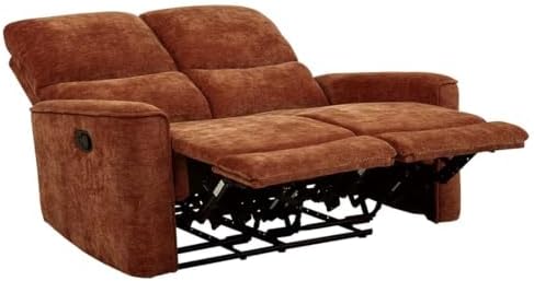 Pemberly Row 2-Piece Reclining Sofa Set, Burnt Orange Chenille, Motion Sofa and - Image 7