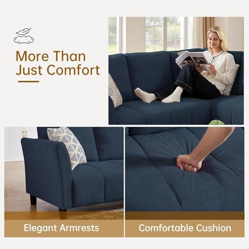 102" L Shaped Couch, 6 Seater Sectional Sofa - Image 3