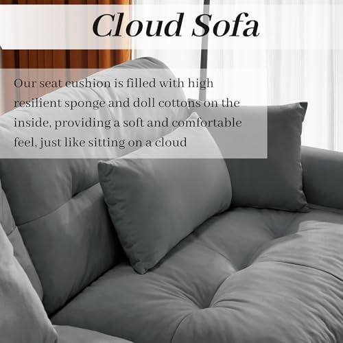 166" Modular Sectional Sofa, Velvet Upholstered Couches - Image 6