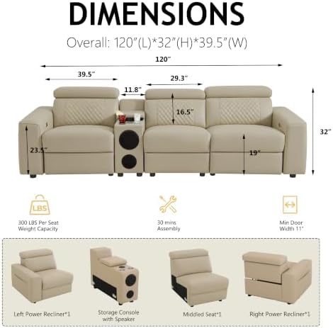 Power Recliner Sectional Sofa - Image 2
