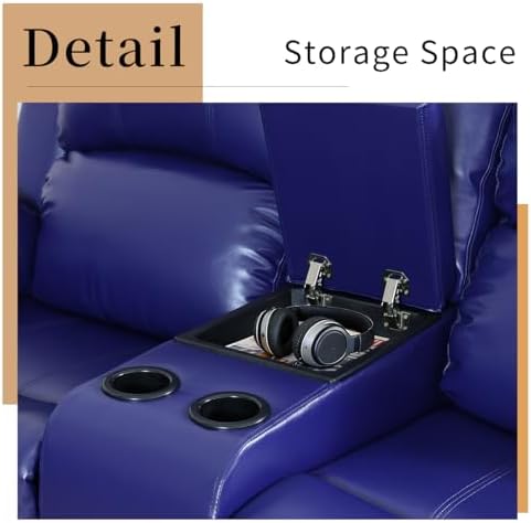 Recliner Sofa for 2 Seats, Manual Reclining Couch Set, Living Room Furniture - Image 4