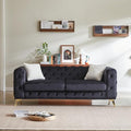 KEIKI 83" Luxury Oversized Velvet Chesterfield Sofa by KEIKI