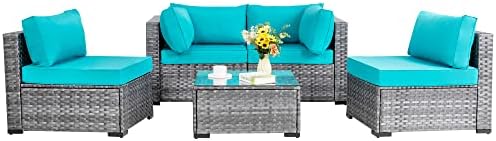 Shintenchi 5 Pieces Outdoor Patio Sectional Sofa Couch by Shintenchi%7CFurnitureMadeforRealLife