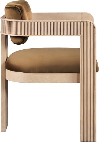 Meridian Furniture Sacha Velvet/Rubberwood Dining Chair - Image 6