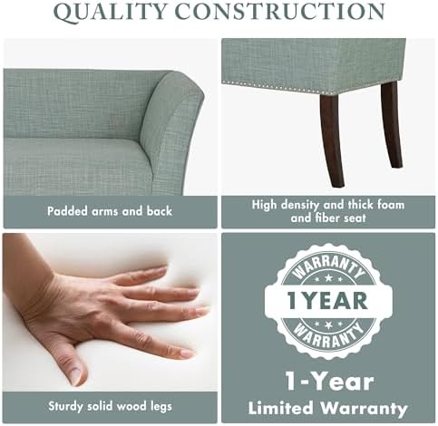 Madison Park Accent Bench for Living Room, Upholstered - Image 5