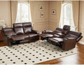 HAOMARKETS 2-Piece Top Grain Leather Electric Reclining Sofa Set by HAOMARKETS