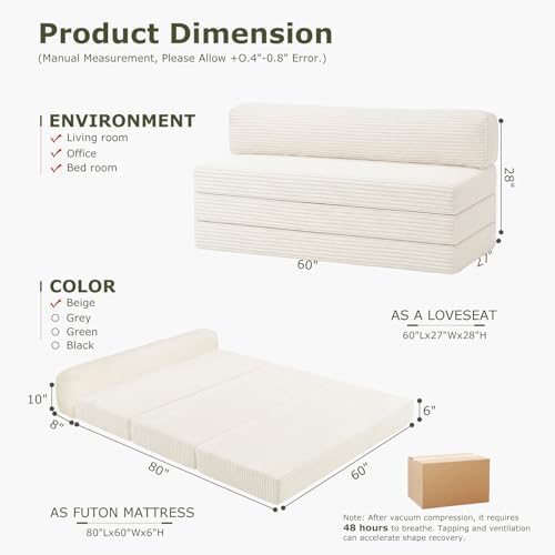 Folding Sofa Bed Queen Size - Image 2