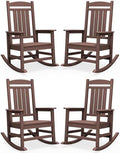 SERWALL Outdoor Rocking Chair Set of 4, Patio Rocking Chair by SERWALL