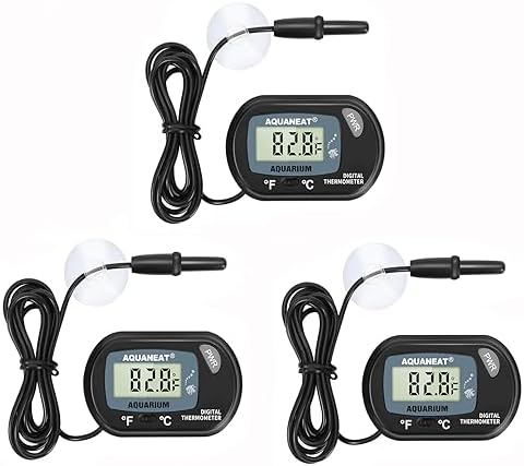 AQUANEAT Aquarium Thermometer, Fish Tank Thermometer, Digital Temperature Test by Aquaneat