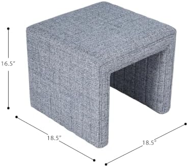 HomePop 19" Modern Waterfall Ottoman - Image 3