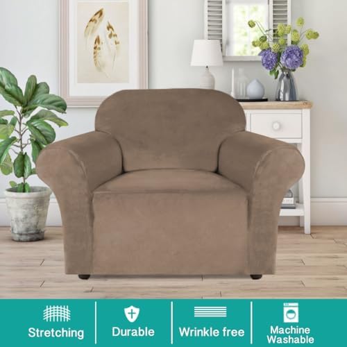 Turquoize Stretch Velvet Chair Cover Sofa Covers - Image 2