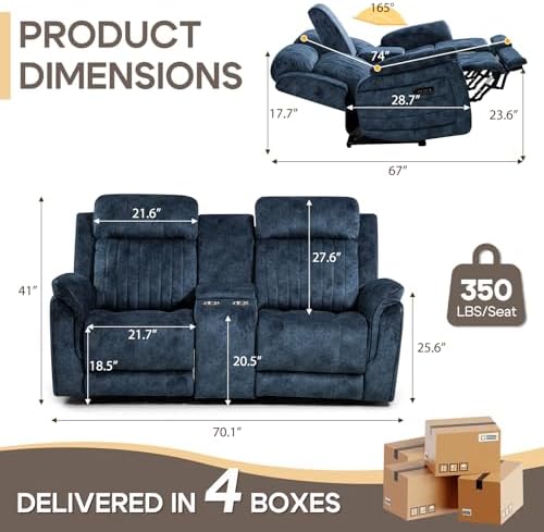 Zero Gravity Power Reclining Loveseat Sofa - Image 2