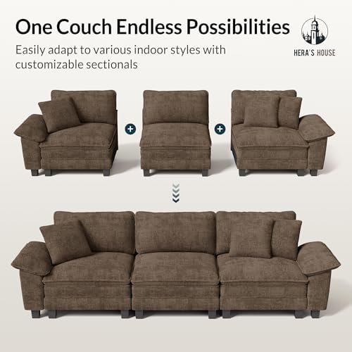 HERA'S HOUSE 2 Pieces Modular Loveseat Couch & 3-Seat Sectional Sofa Set - Image 3