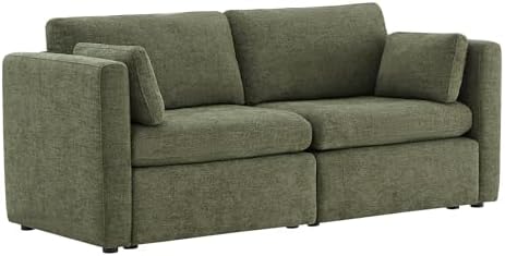 CHITA 78" Modular Sectional Sofa, 2 Seat Modular Couch, Moss Green - Image 3