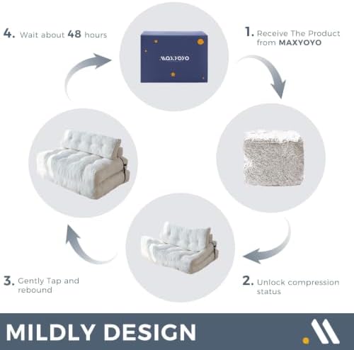 MAXYOYO Folding Sofa Bed, Convertible Chair Bed - Image 6