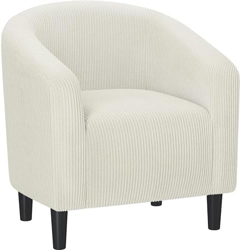 Yaheetech Small 25.5in Wide Corduroy Barrel Accent Chair by Yaheetech