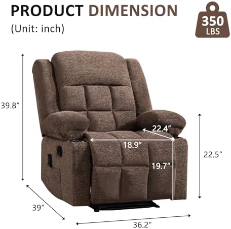 EBELLO Manual Recliner Chair for Adults - Image 2