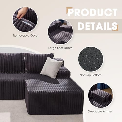 Hobestluk Boneless Couches Modular Sectional Sofa - Image 6