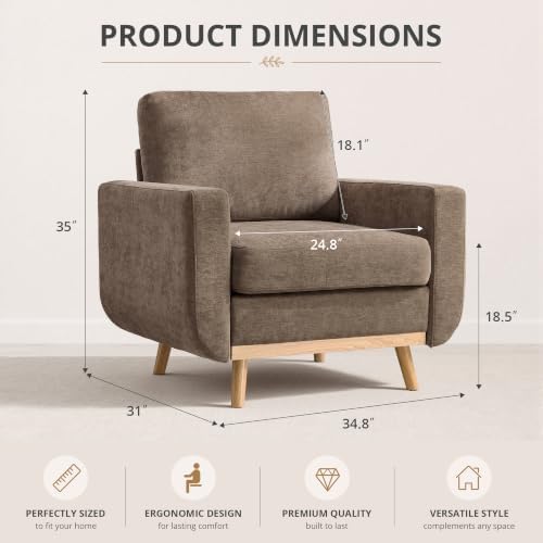 Accent Chair for Bedroom, Reading Chair - Image 2
