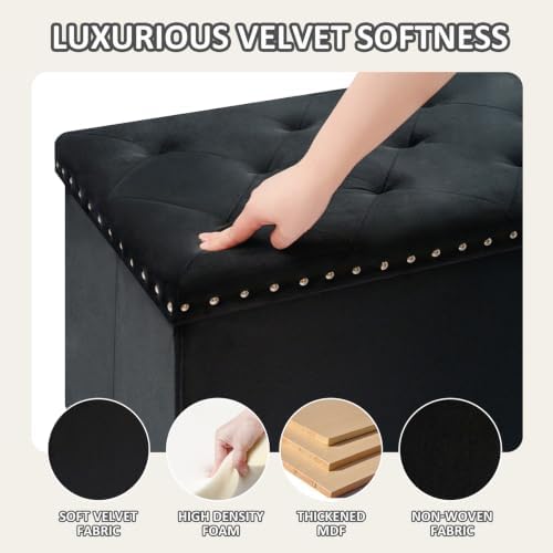 PINPLUS Folding Storage Ottoman Bench - Image 6