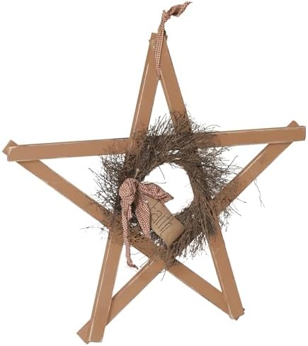 Furniture Barn USA Farmhouse Tobacco Lath Star, Sand Brown by FurnitureBarnUSA