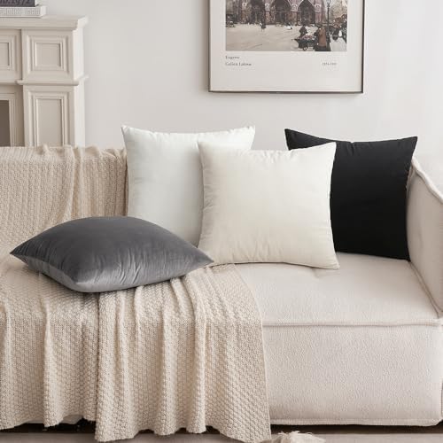 MIULEE 12x20 Inch Lumbar Velvet Throw Pillow Covers Black - Image 5